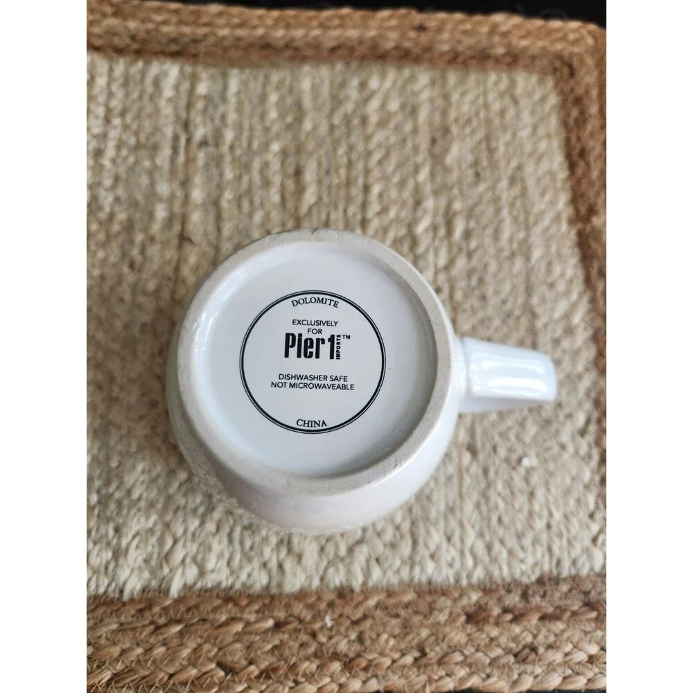 Pier‎ 1 One Ceramic Dolomite Love Coffee Mug